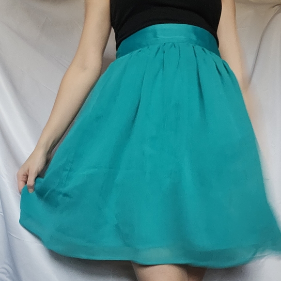 flowers turquoise skirt size s - Picture 5 of 6